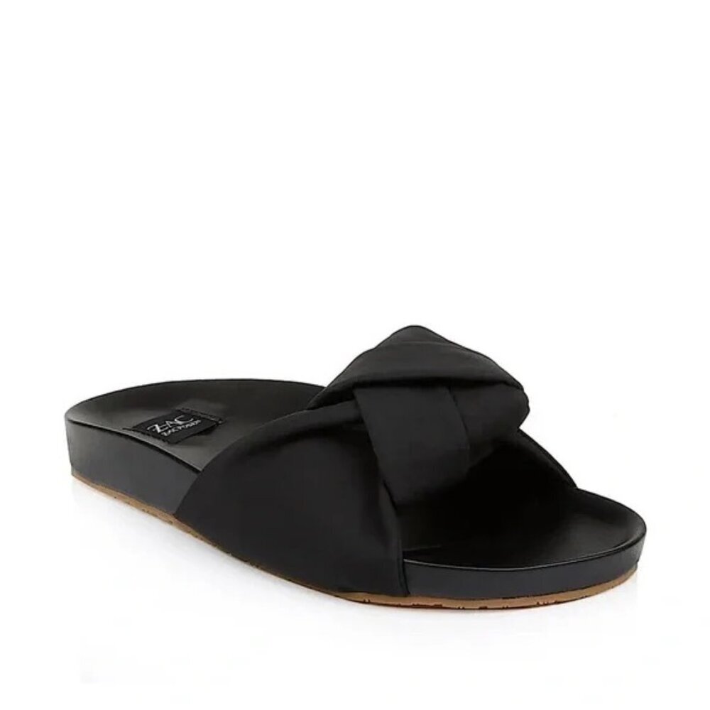 ZAC by Zac Posen Santana Black Knot Slides Size 7.5 Knotted